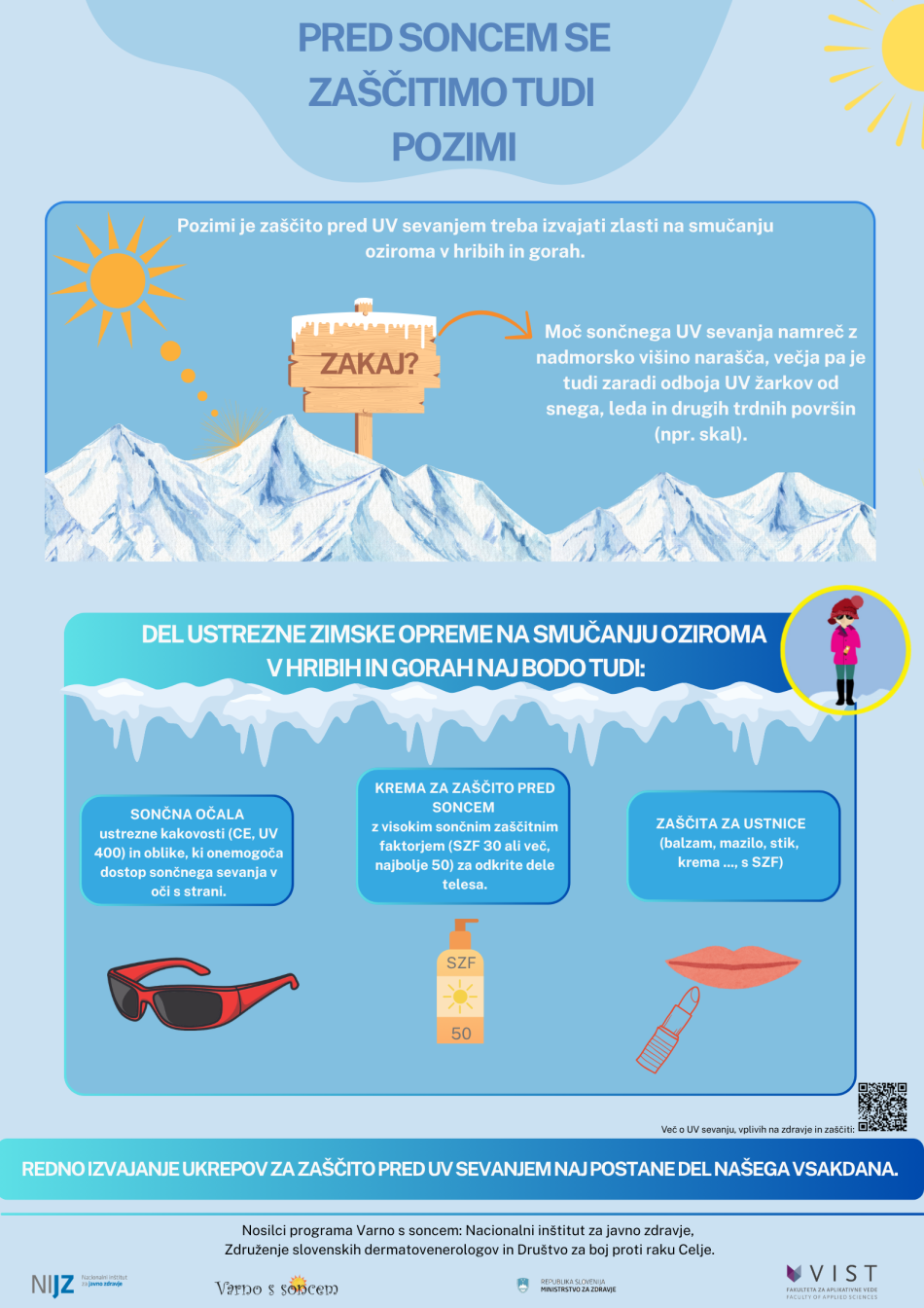 Zascita pred UV sevanjem pozimi